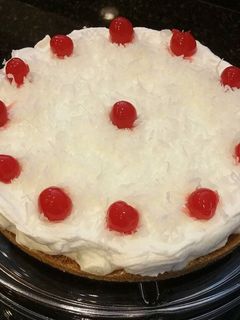 A picture of No bake Piña Colada Cheesecake Tart.