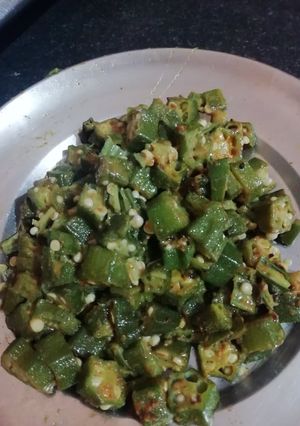 A picture of Bhindi fry.