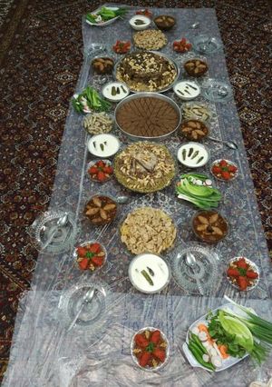 A picture of Easy No-Machine Kibbeh Nayyeh 💛❤️.