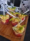 Verrines fraîcheur ananas & pastèque