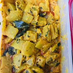 A picture of Lauki till curry (kaddu & till).