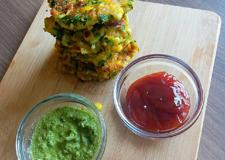 Zucchini corn fritters