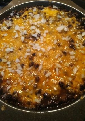 A picture of Potted Meat and Black Bean Pie.