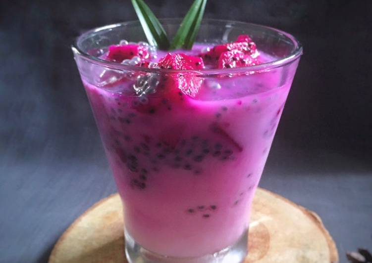 Resep Es Buah Naga Selasih, Sempurna