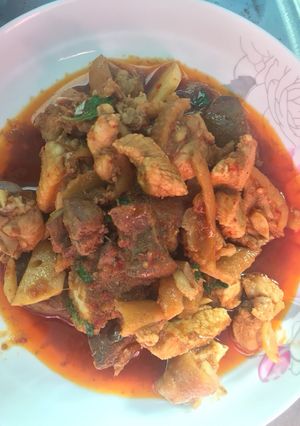 รูปของ พริกแกงไก่บ้าน ใส่ตับ
