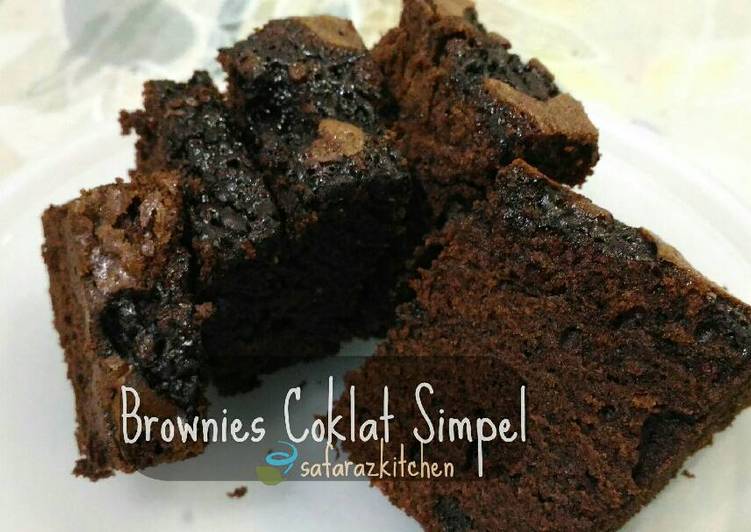 Resep Brownies Coklat Simpel ~ klasik cakey texture, no bp 🍫🍰 Anti Gagal