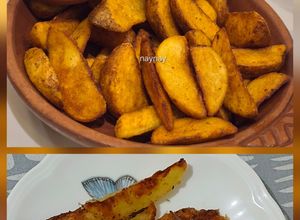 Foto resep Savory Cheesy Potato Wedges