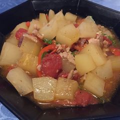 A picture of Gisadong (Sauté)Papaya.