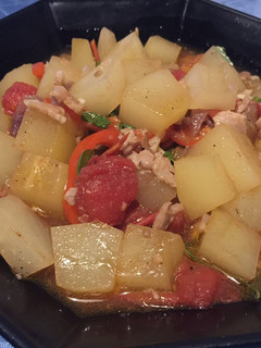 A picture of Gisadong (Sauté)Papaya.