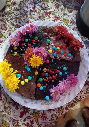 عکسی از دستور کیک دو رنگ