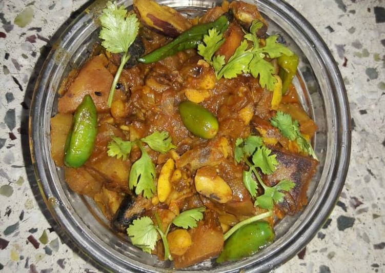 How to Prepare Recipe of Potato pumpkin jackfruit seeds curry