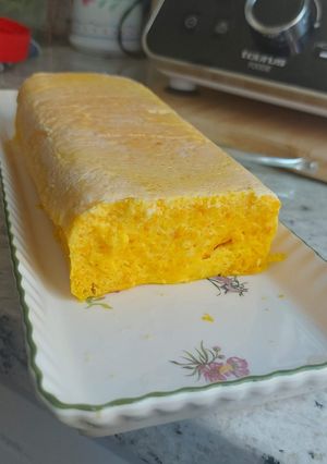Una foto de Tarta Fit de Queso 🧀 y Zanahorias 🥕en el microondas
