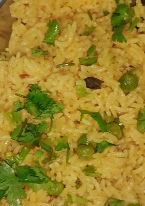A picture of Matar pulav.