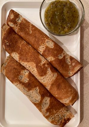 Tönkölylisztes tojásmentes palacsinta (vegán) recept fotója