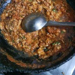 A picture of Baingan ka bharta.