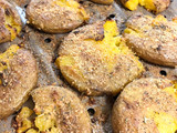 Smashed Garlic Potatoes