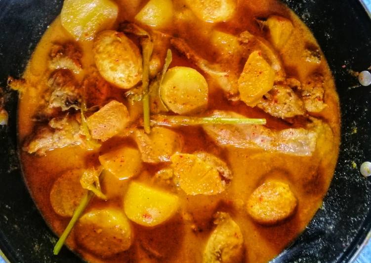 Resep Gulai Nanas (Ayam Telur Kentang) Anti Gagal