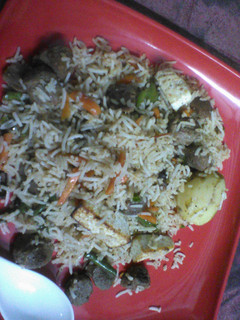 A picture of Veg biryani.