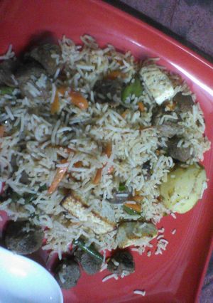 A picture of Veg biryani.