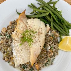 A picture of Smoked haddock & creamy Puy lentils with Dill #MyCookbook.
