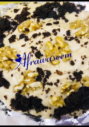 A picture of Choco walnut cake in microwave ready in 4 minutes.