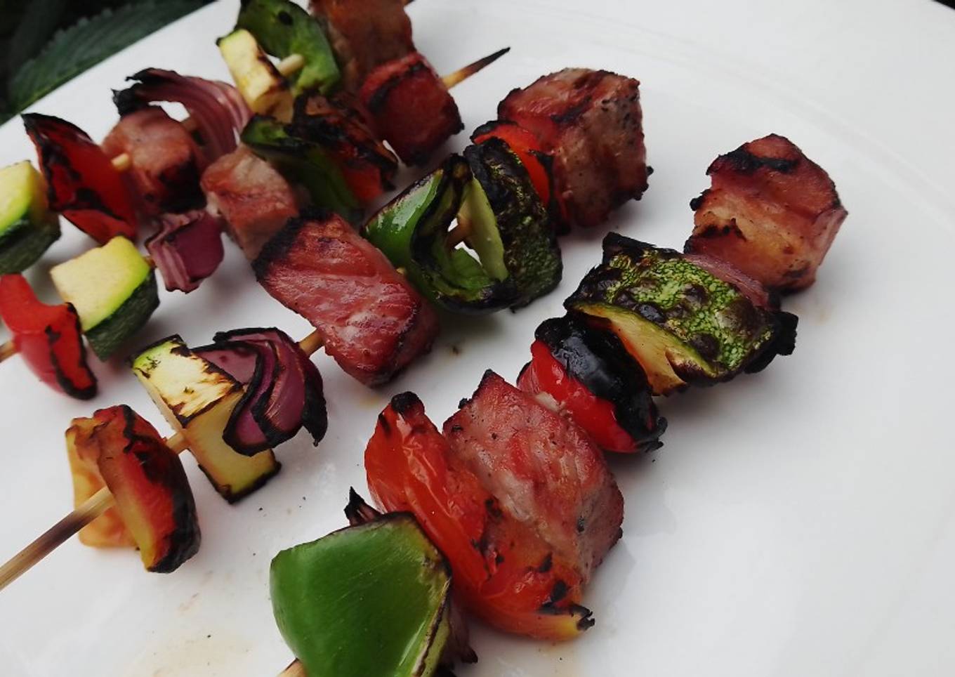 Brochetas de res y tocino 🍢🐷