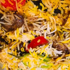 Leftover alu bengan biryani A picture of Leftover alu bengan biryani.