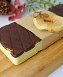 Turrón de chocolate blanco, coco y manzana