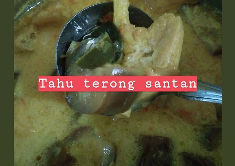 Santan terong dan tahu Santan terong dan tahu