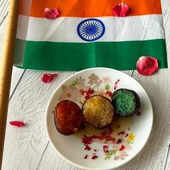 A picture of Tri Coloured Gulab Jamun.