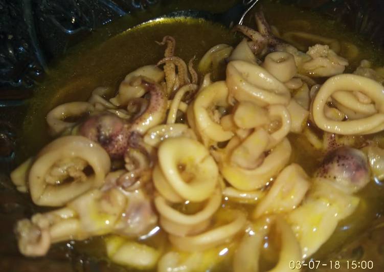 Resep Cumi saus mentega, Enak