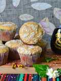Muffins de banana y dulce de leche con cubierta azucarada de coco🥳