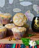 Muffins de banana y dulce de leche con cubierta azucarada de coco🥳