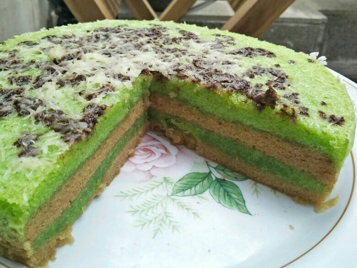 Standar Resep  membuat Bolu Pelangi Kukus Sederhana - tanpa timbangan dijamin nikmat