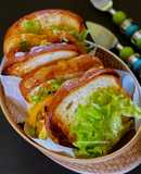 Garlic Butter Chicken Eggdrop Sandwich