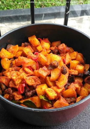 Foto resep Sambal goreng kering kentang, tahu dan hati