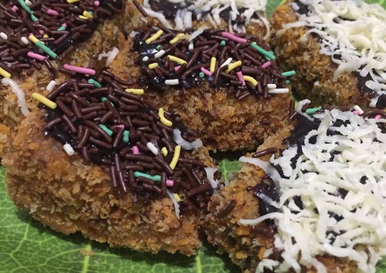 Pisang nugget isi coklat
