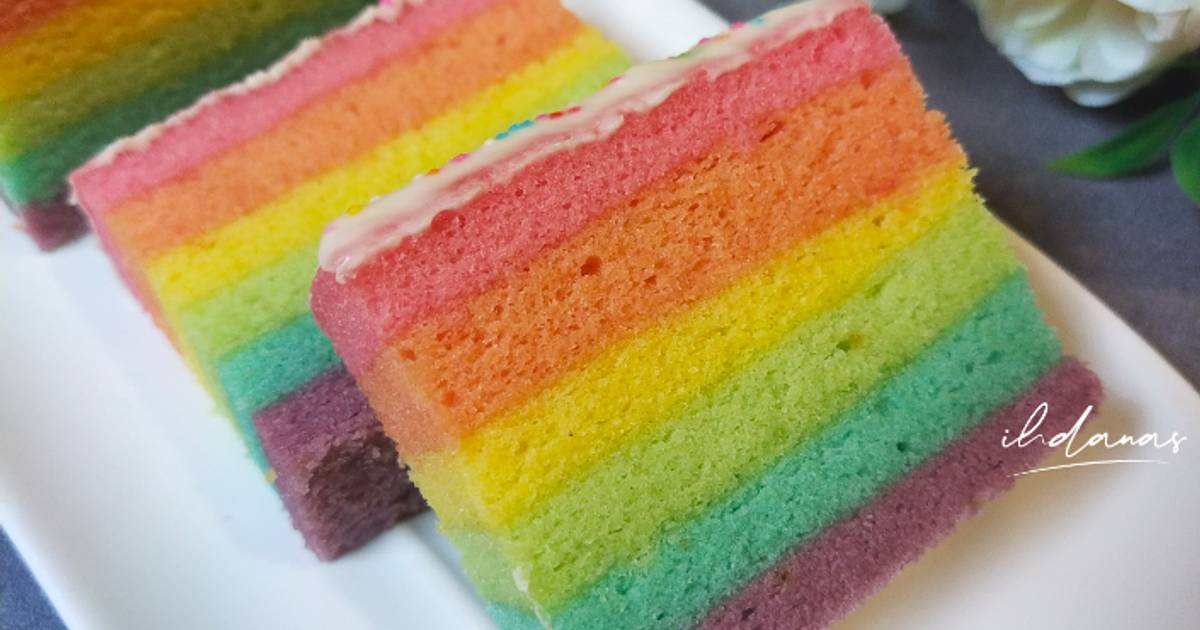 Resep Rainbow Cake Kukus Ny Liem Oleh Ihdanas Cookpad