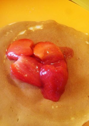 Una foto de Sopa de fresas