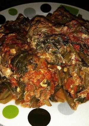 صورة لوصفة سلق بالطماطم 🍅