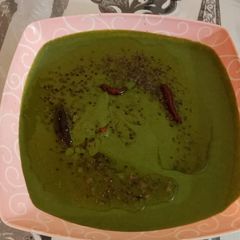 A picture of Bhathua saag raita.