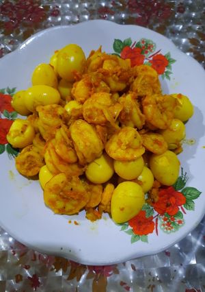 Foto resep Udang dan Telur Puyuh Kunyit