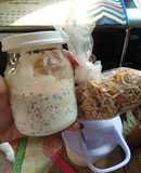 Pudding de avena y chía sabor coco fit