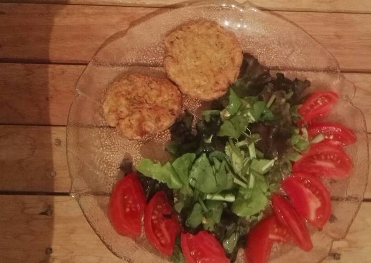 Hamburguesas de garbanzos y verduras