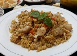 Foto resep Fusilli Filled Kakap Putih Aglio Olio