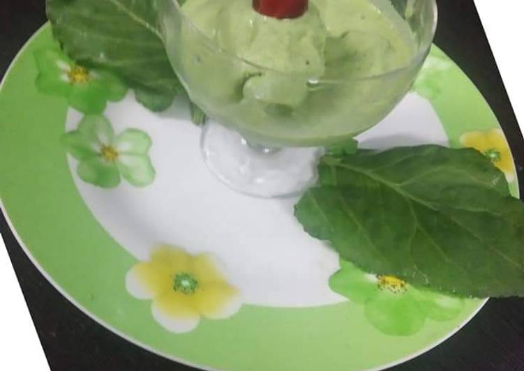 Palak ice cream