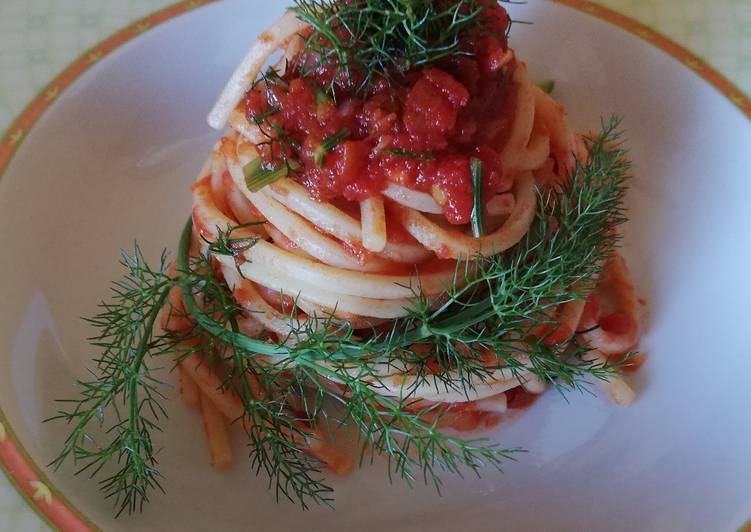 Easiest Way to Make Ultimate Spaghetti quadrati con salsa di pomodoro al finocchietto 🌷