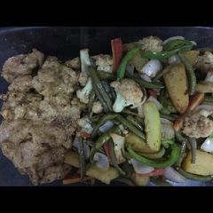 A picture of Chicken Steak with saute vegies🥩.