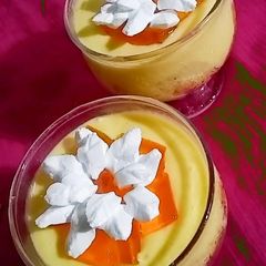 A picture of Tres leches Mango dessert.