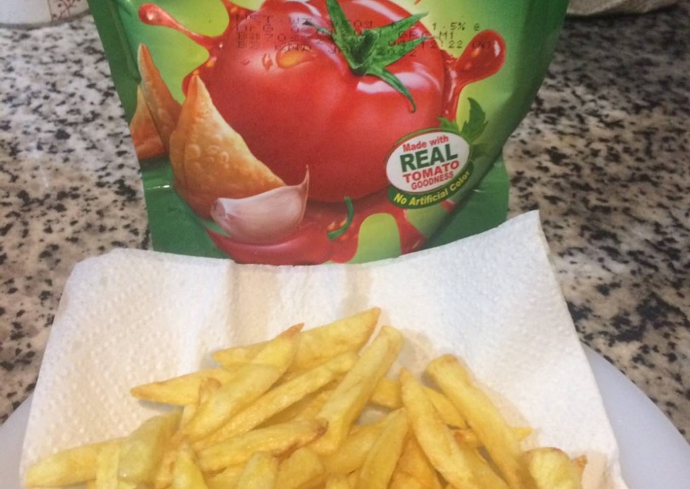 Less oily French fries